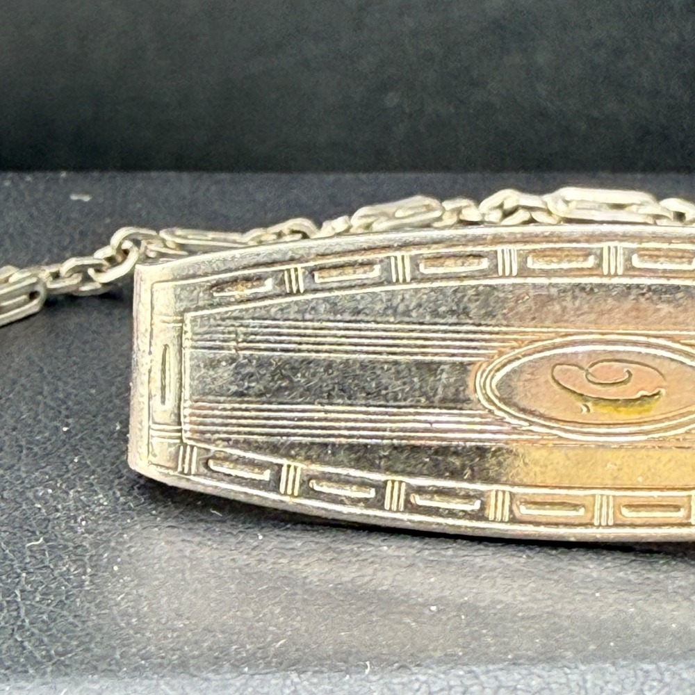 Vintage RADIO Pocket Watch Fob Silver Tone Chain 7.5" - Picture 5 of 15